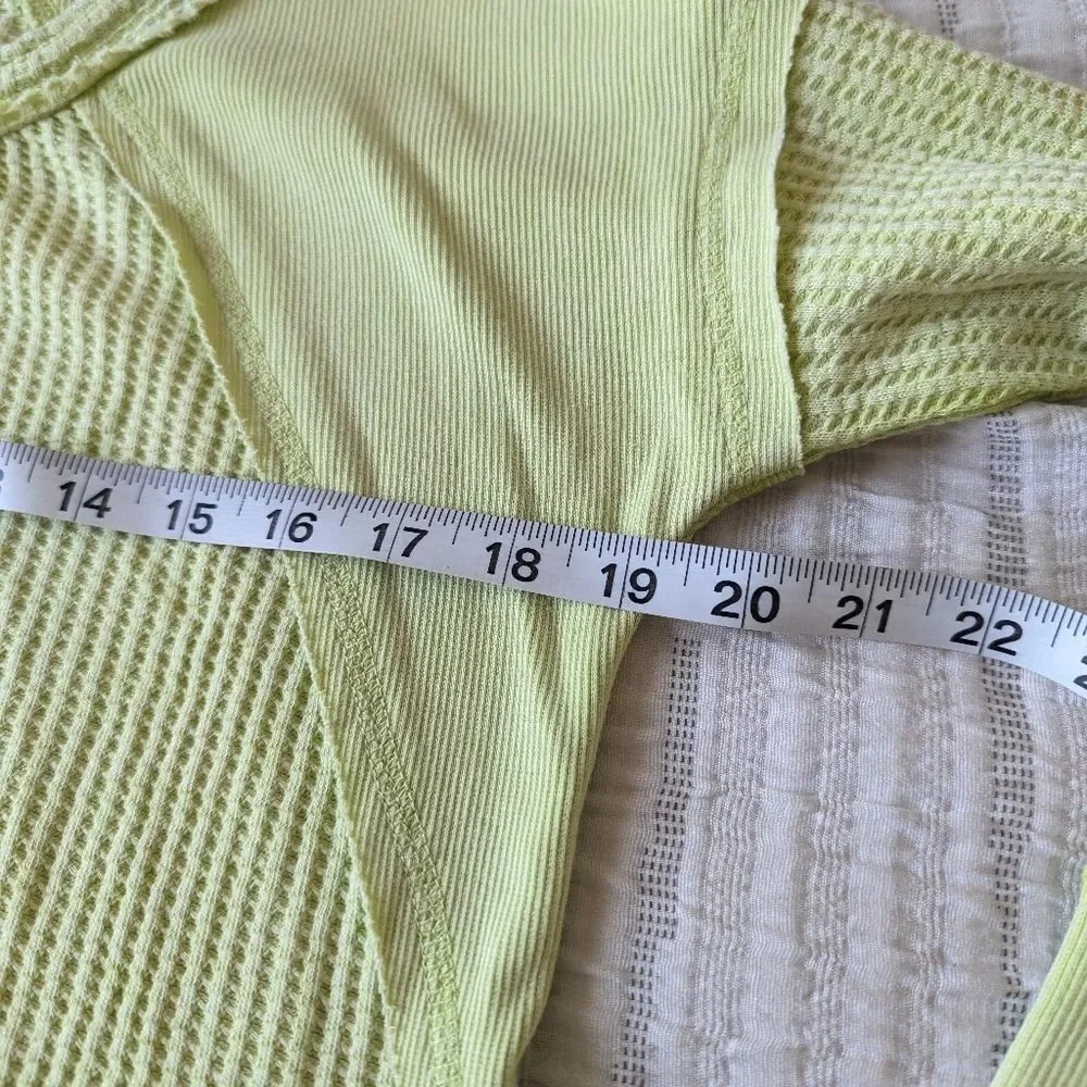 Soft Surroundings Kaydence Waffle Knit Thermal Long Sleeve High Low Tunic Shirt